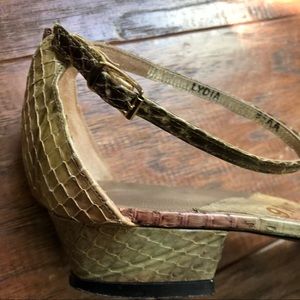 Vintage 9 West Lydia Snakeskin Sandals Sz 8.5